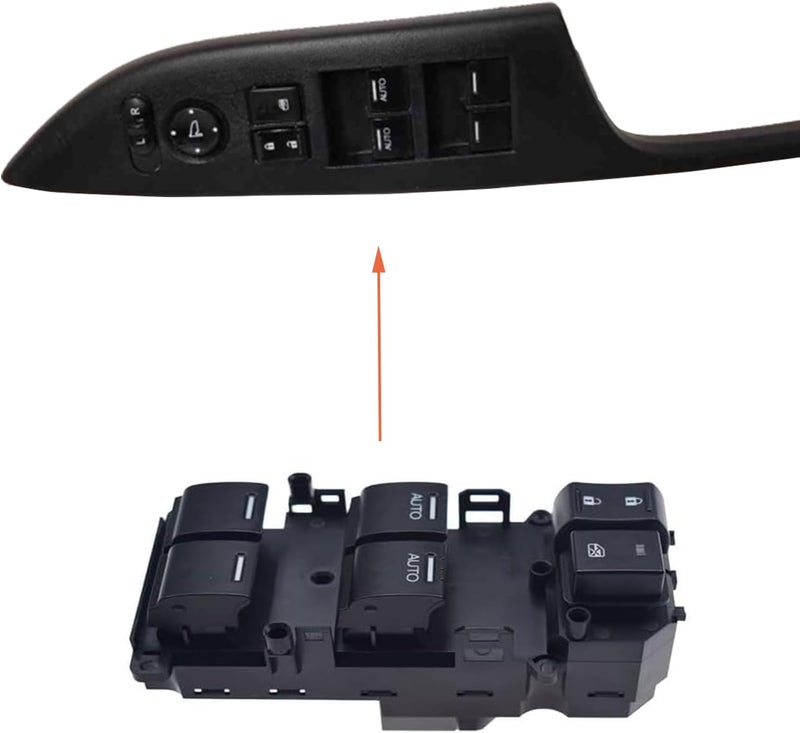 TINJO Front Left Driver Side Master Window Switch Compatible with Honda Accord Sedan EX-L 2013 2014 2015 2016 2017, Replace OE 35750T2AA01,35750-T2A-A01 | Fit for Driver Side Double Auto Switch Button - Image 5